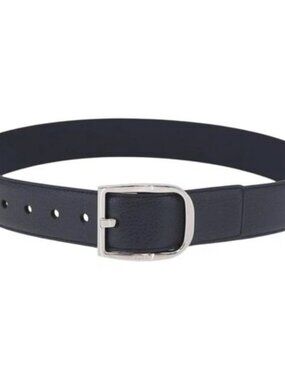 GUCCI Belt Leather 39.4" Outlet Navy Silver 449716